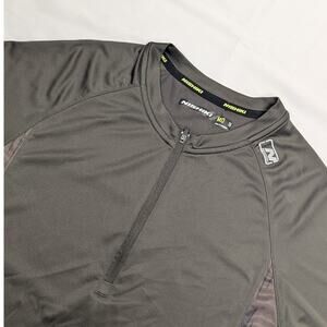 Nishiki Mens Sz Medium Brown Short Sleeve 1/4 Zip Cycling Riding Jersey Pullover